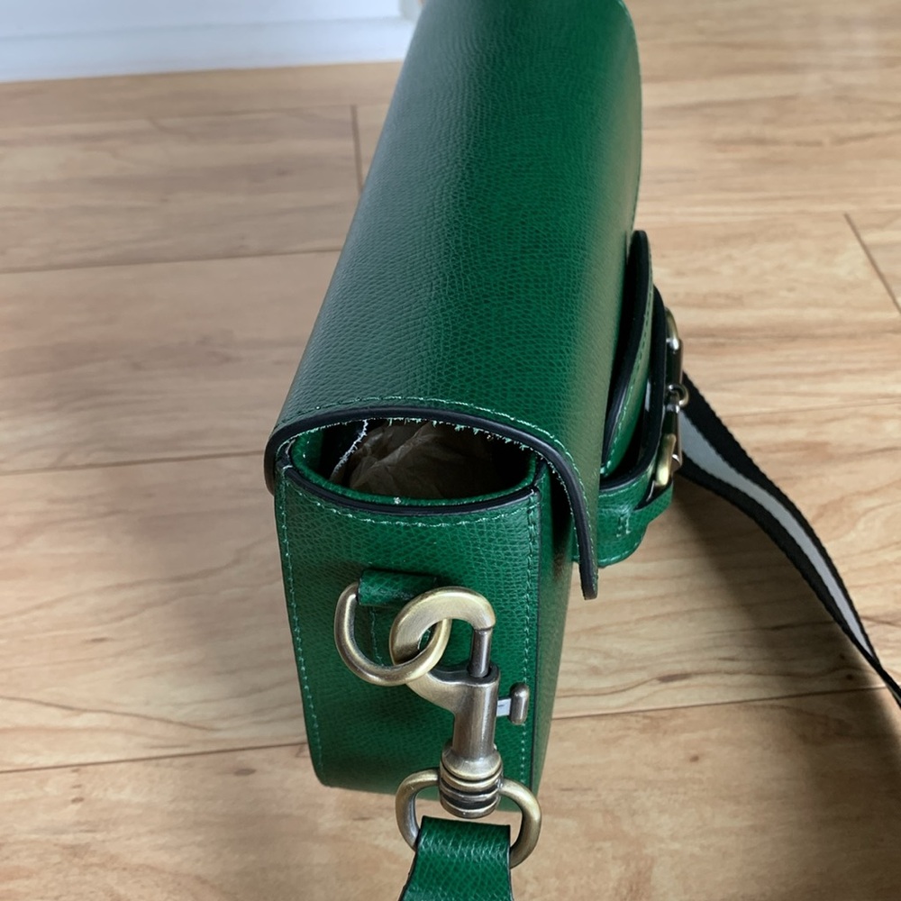 BEVINI Modena green genuine leather women crossbody bag - Picture 3 of 16